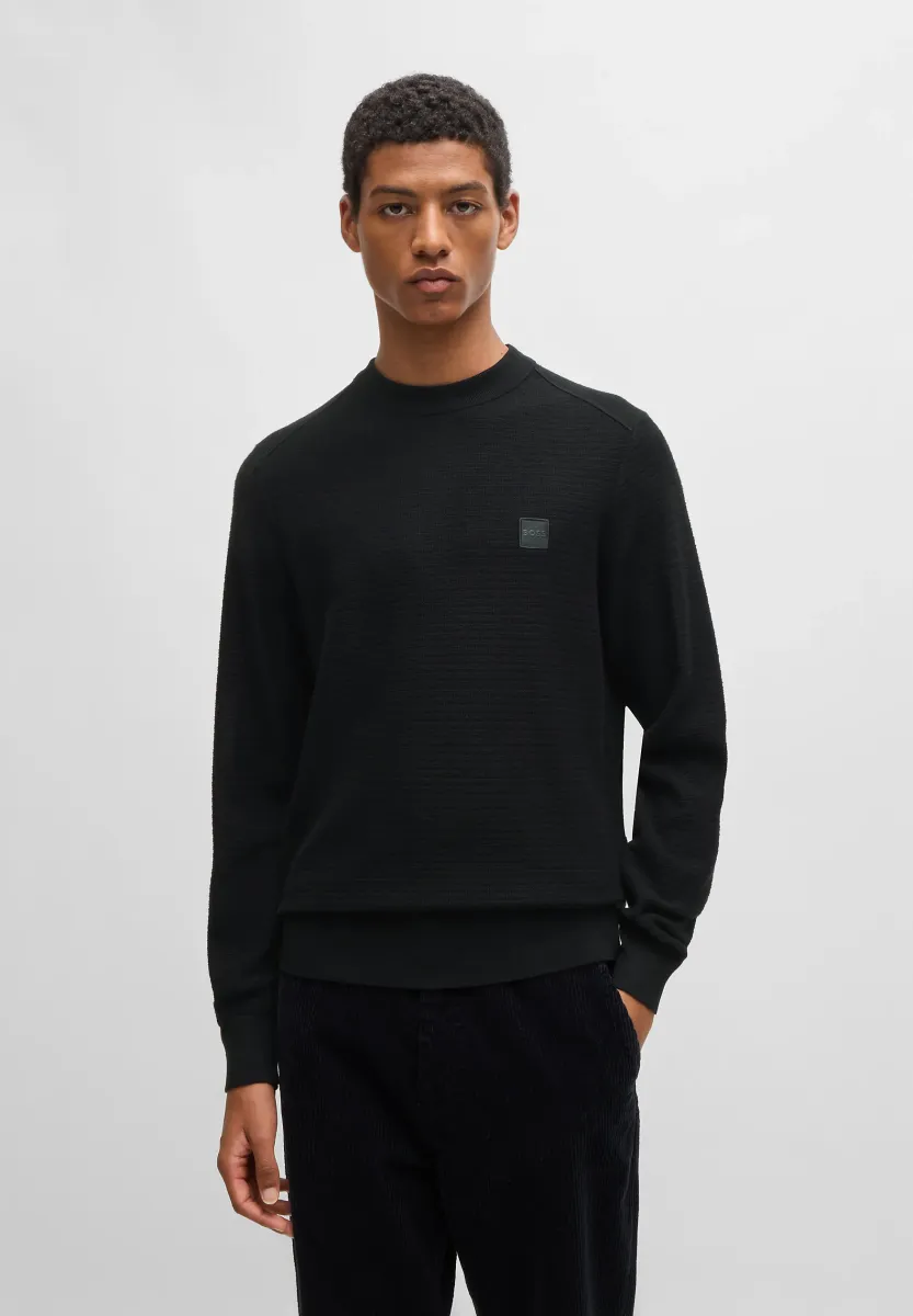 ANION - Strickpullover - black
