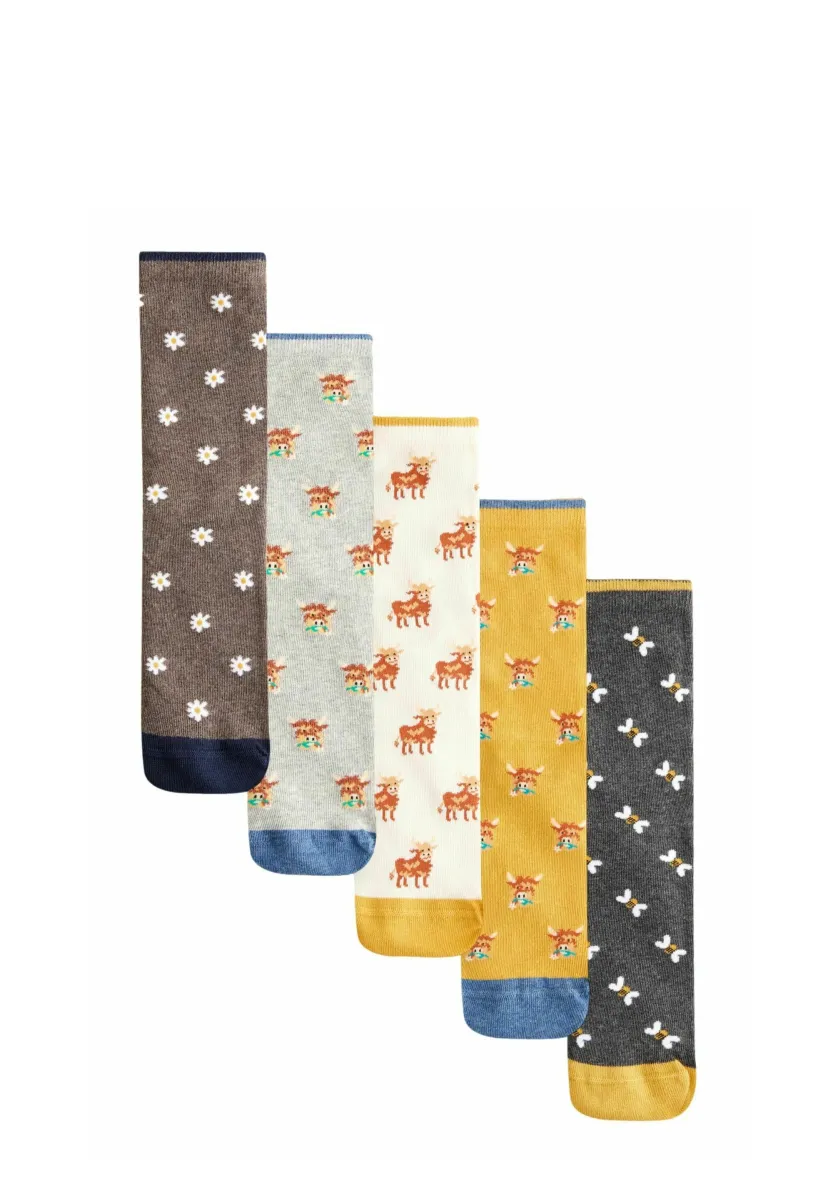 ANKLE 5 PACK - REGULAR FIT - Socken - hamish the highland cow