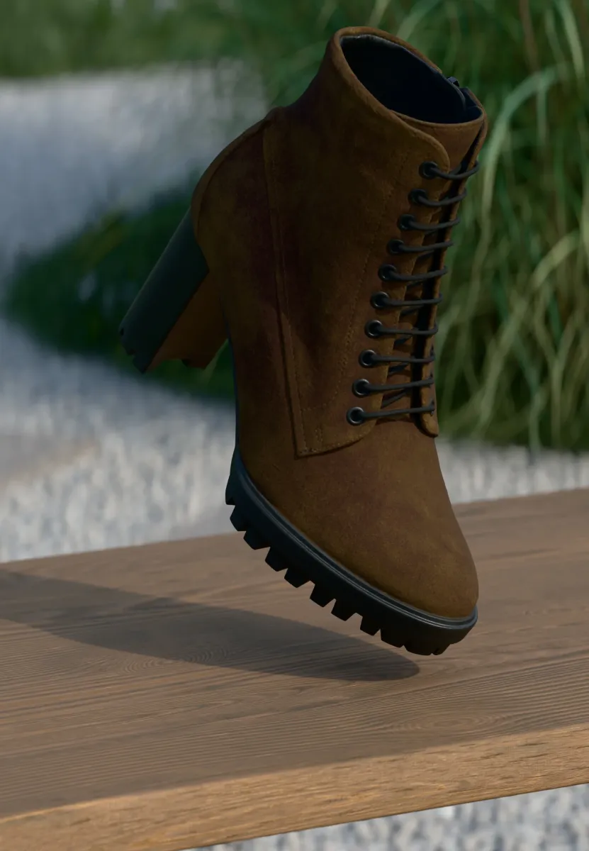 Ankle Boot - oliv