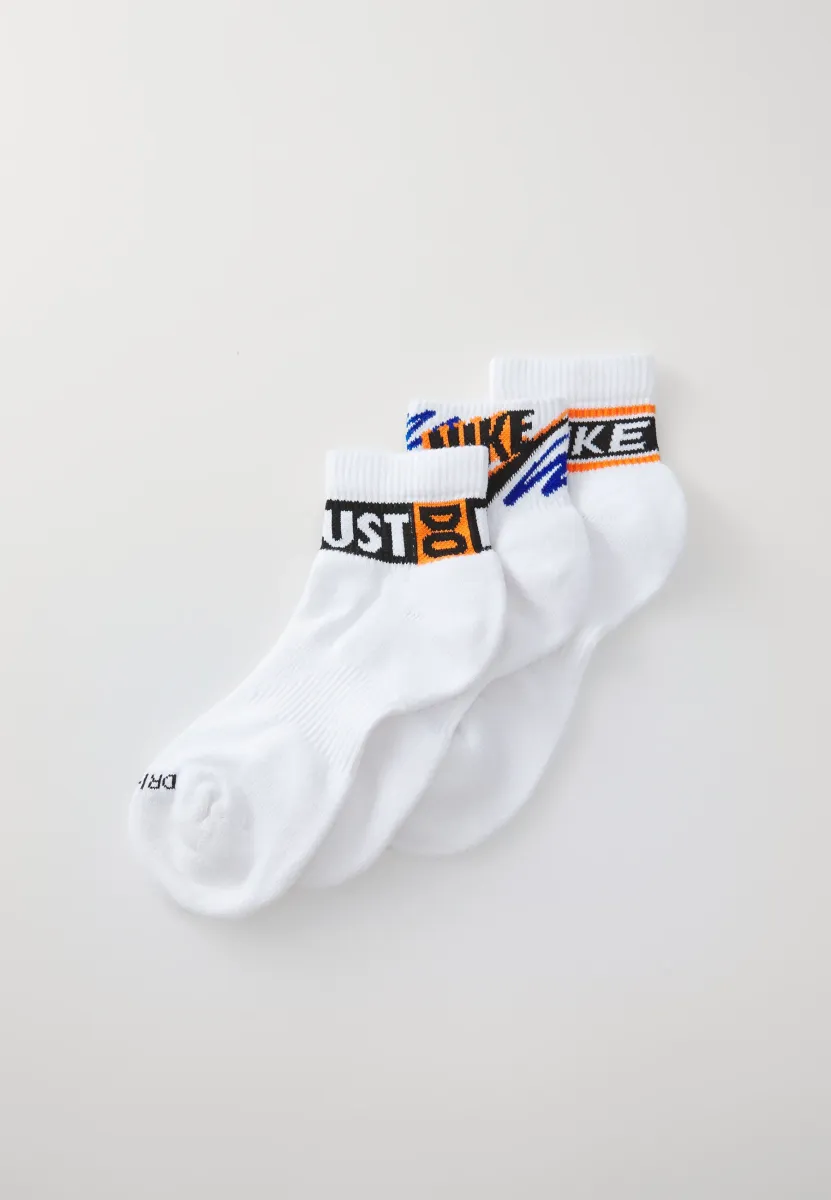 ANKLE UNISEX 3 PACK - Sportsocken - white/black