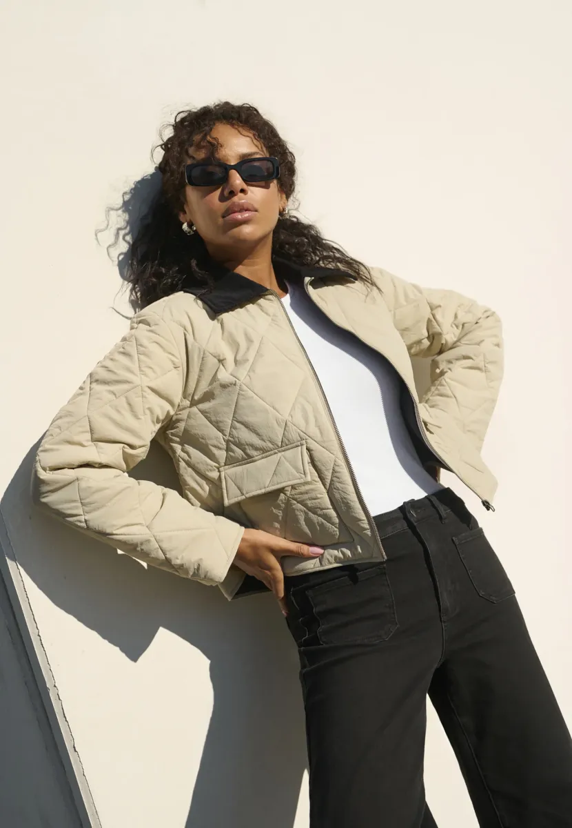 ANNELI QUILTED - Übergangsjacke - feather gray
