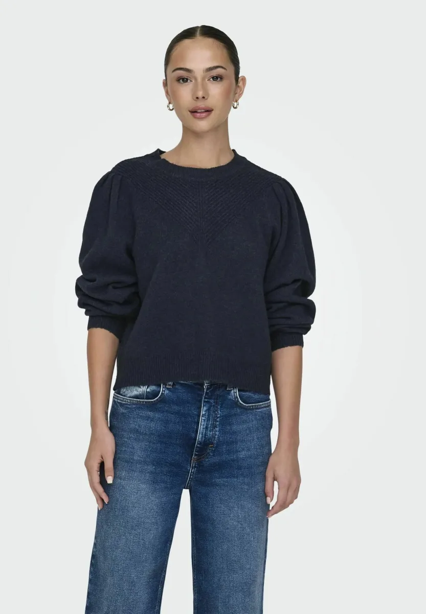 ANNIE LIFE O NECK RAGLAN - Strickpullover - dark blue