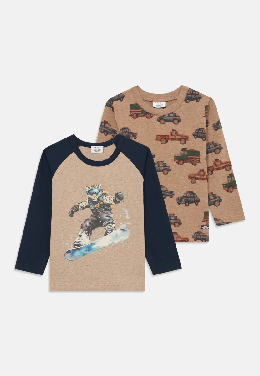 ANTON POLICECARS 2 PACK - Langarmshirt - biscuit