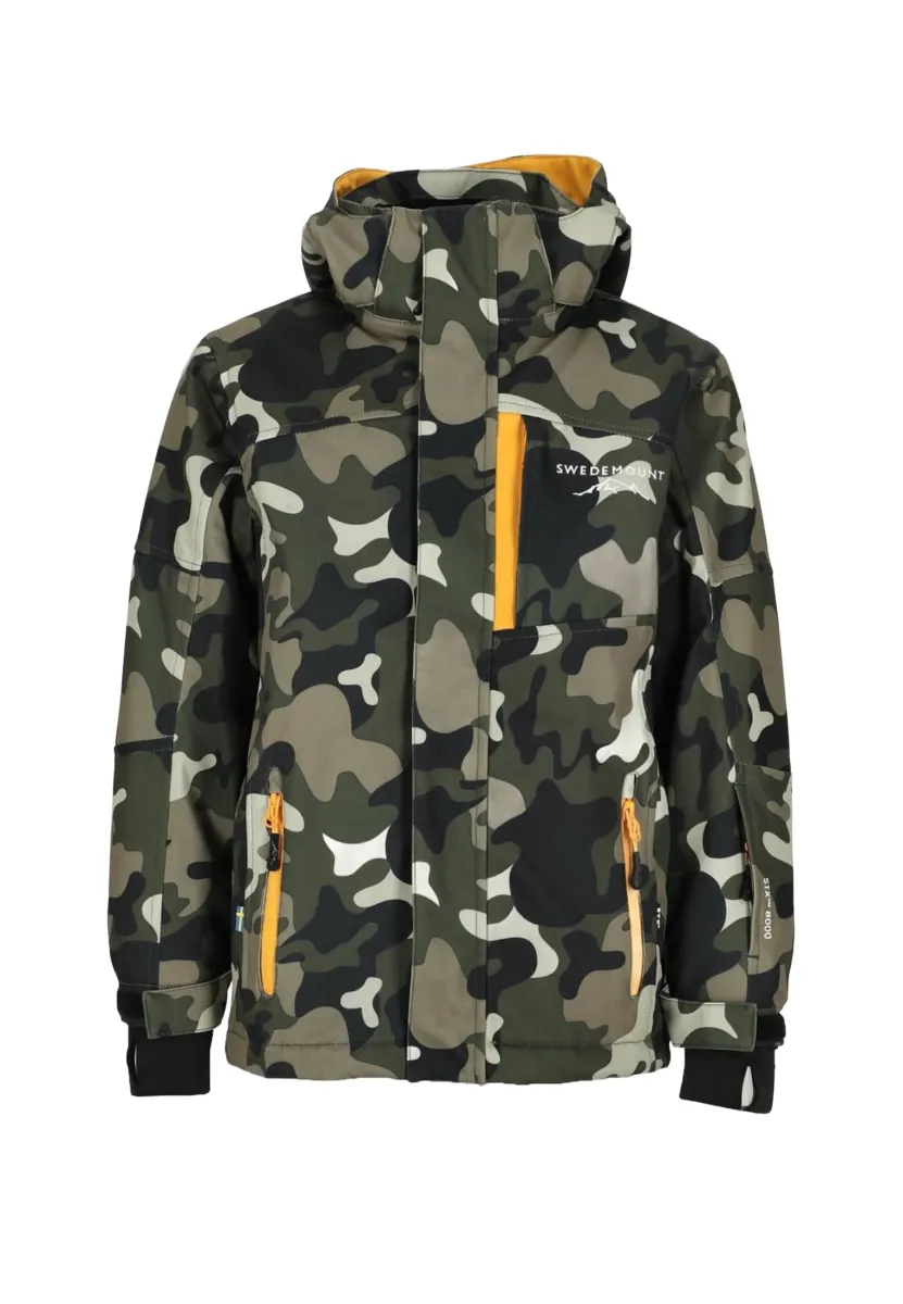 ANTON - Snowboardjacke - green camouflage mustard yellow