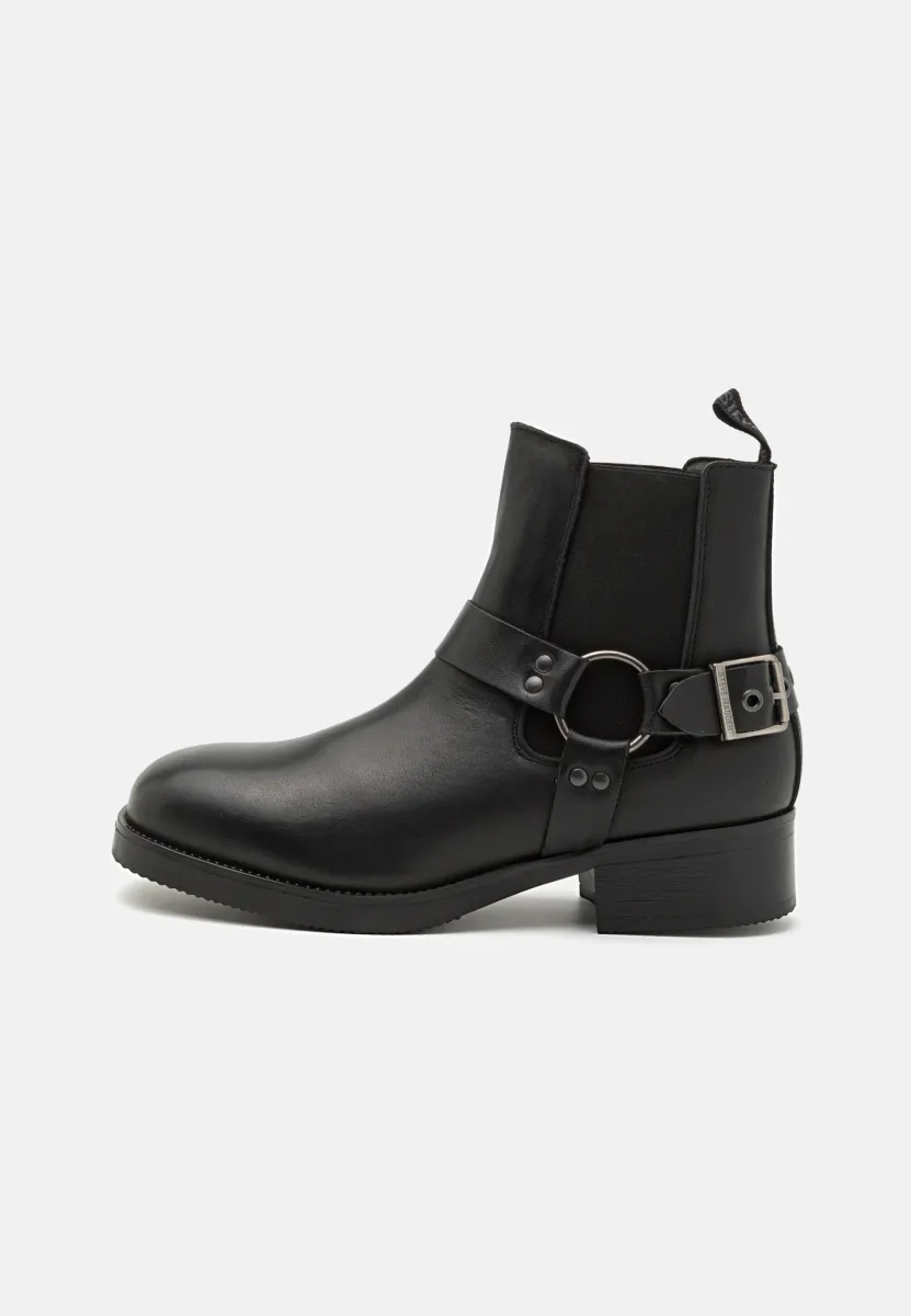 ANTONN - Cowboy-/Bikerstiefelette - black