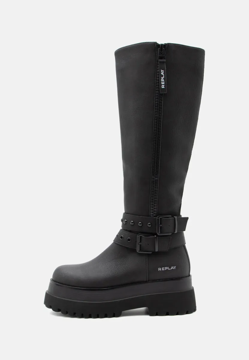 ANY PARK - Cowboy-/Bikerboot - black