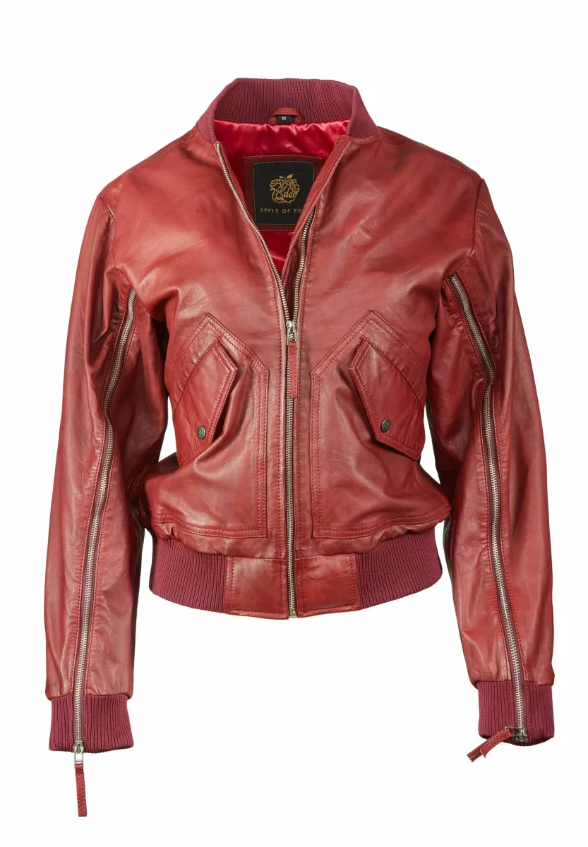 AOE-143 - Lederjacke - rot