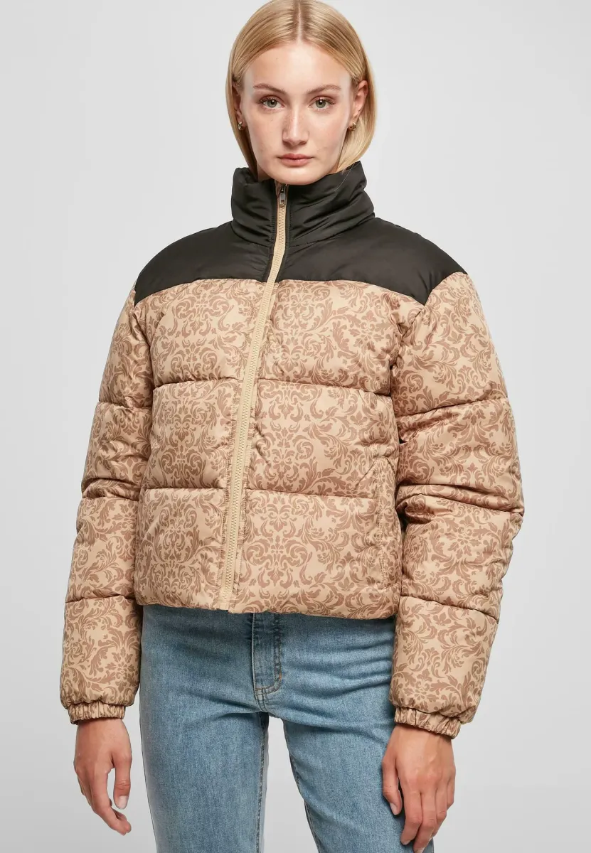 AOP RETRO PUFFER - Winterjacke - unionbeigedamast