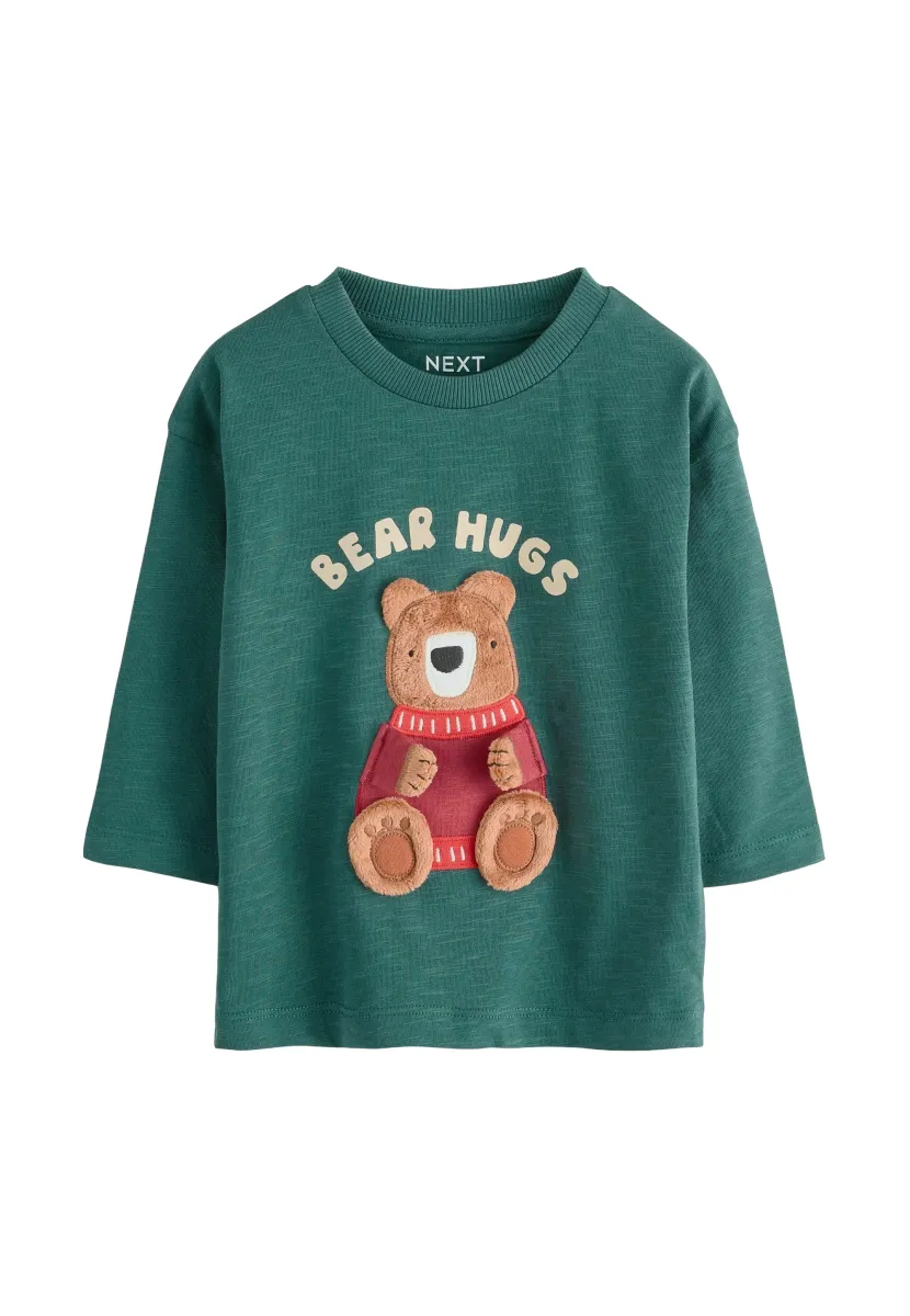 APPLIQUÉ - Langarmshirt - green bear interactive