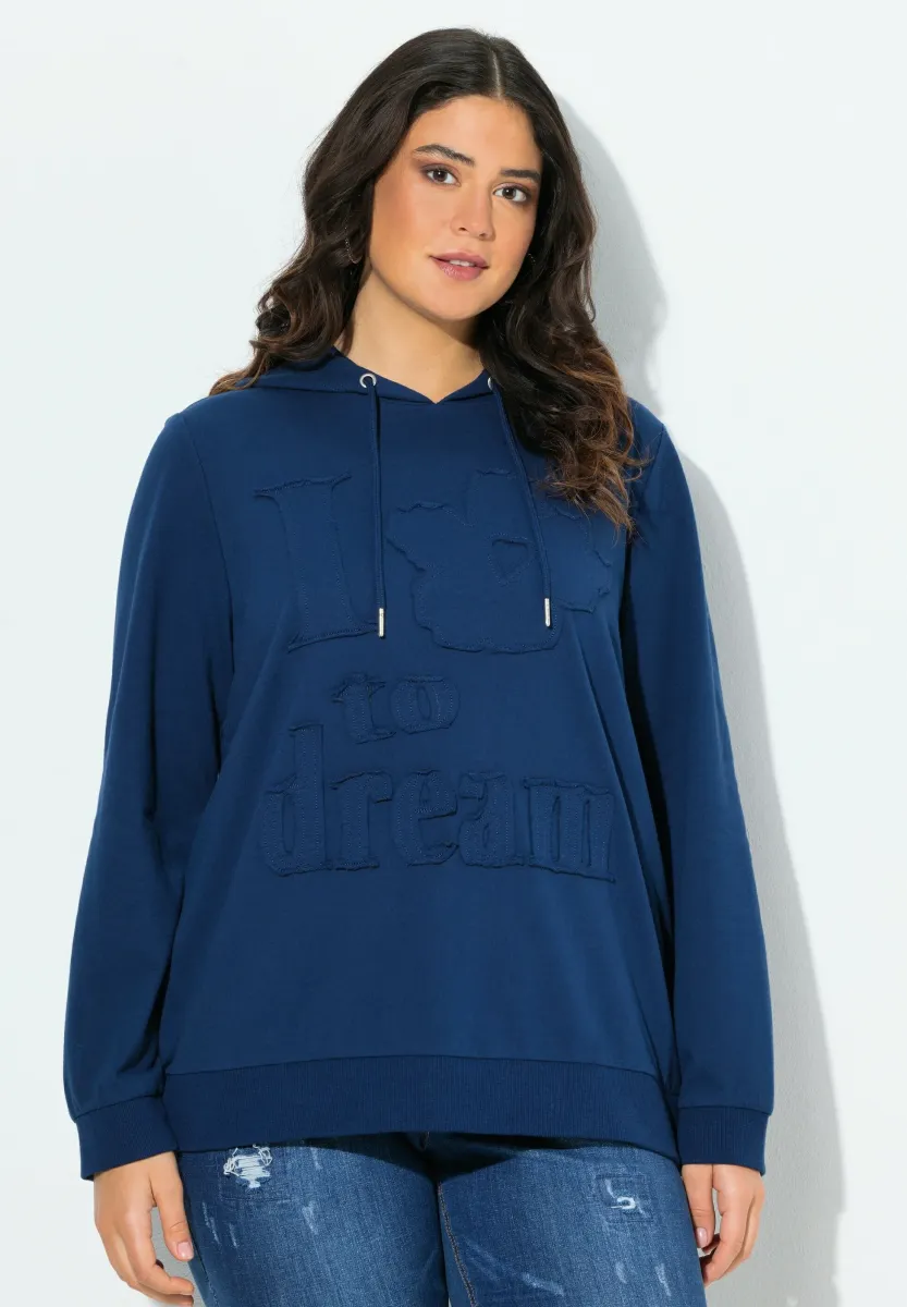 APPLIQUE LETTERING - Kapuzenpullover - dark blue