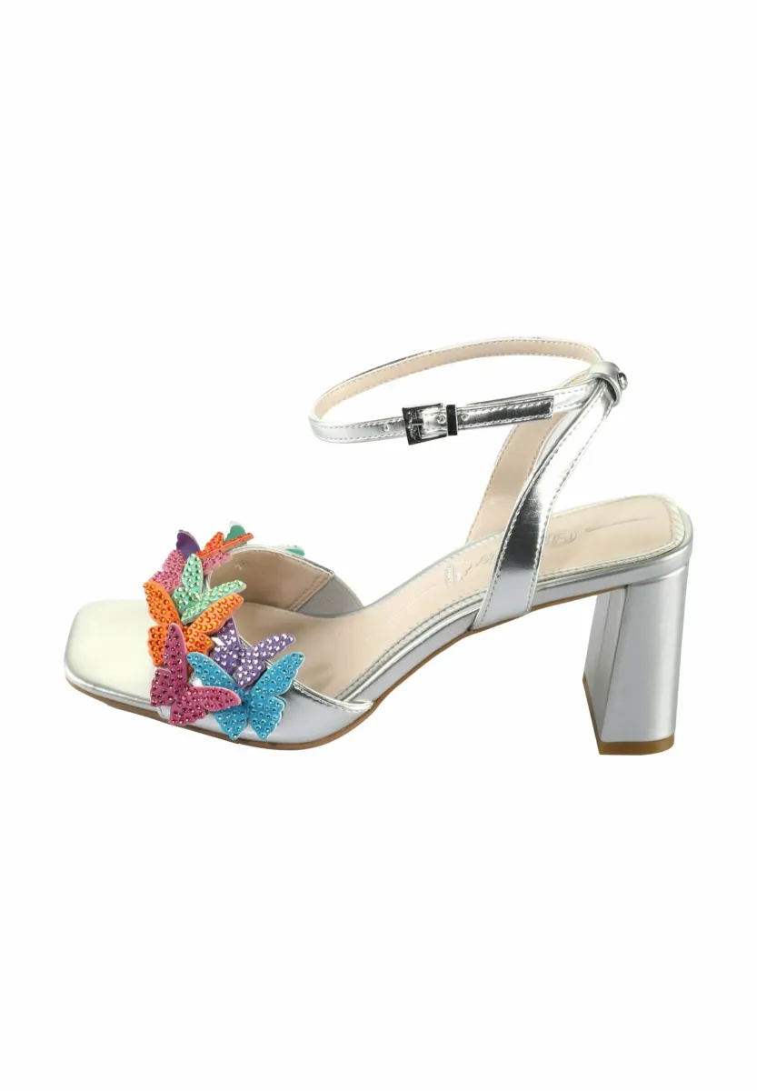 APRIL GLAM - Riemensandalette - silver multi