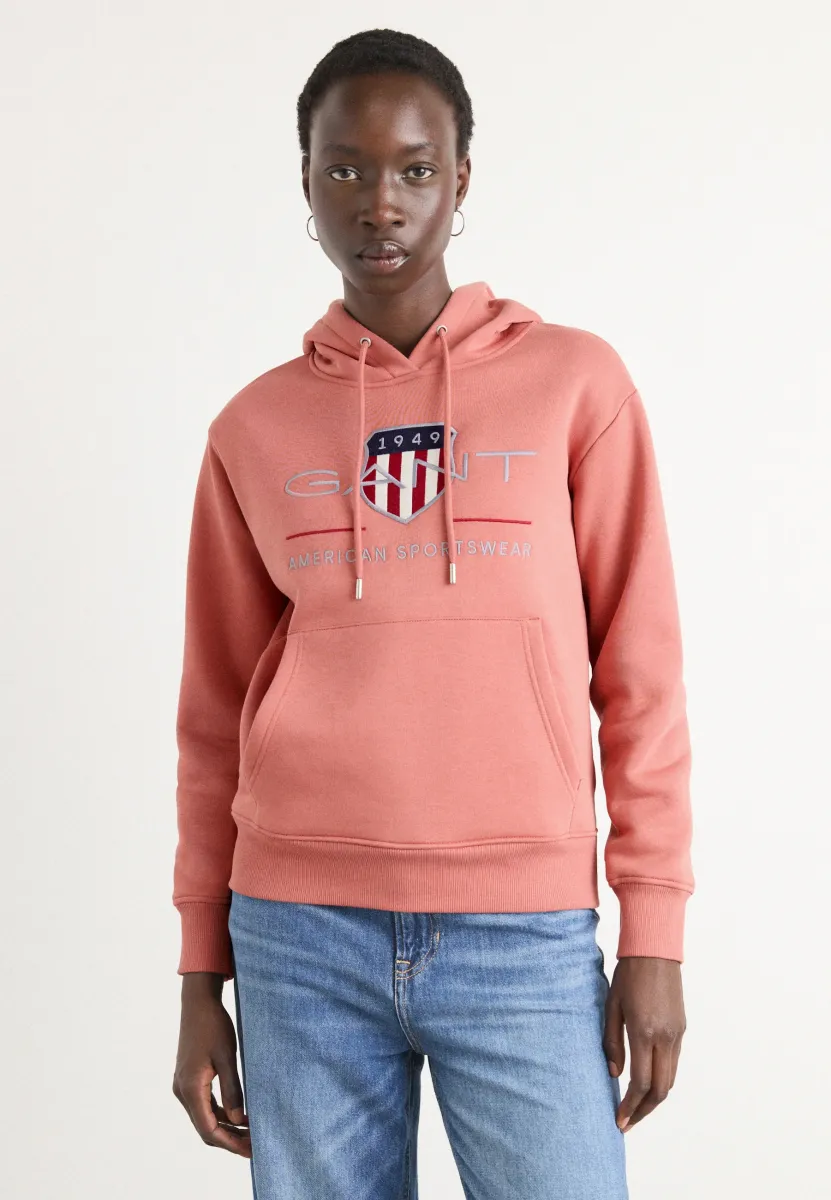 ARCHIVE SHIELD HOODIE - Sweatshirt - faded brick