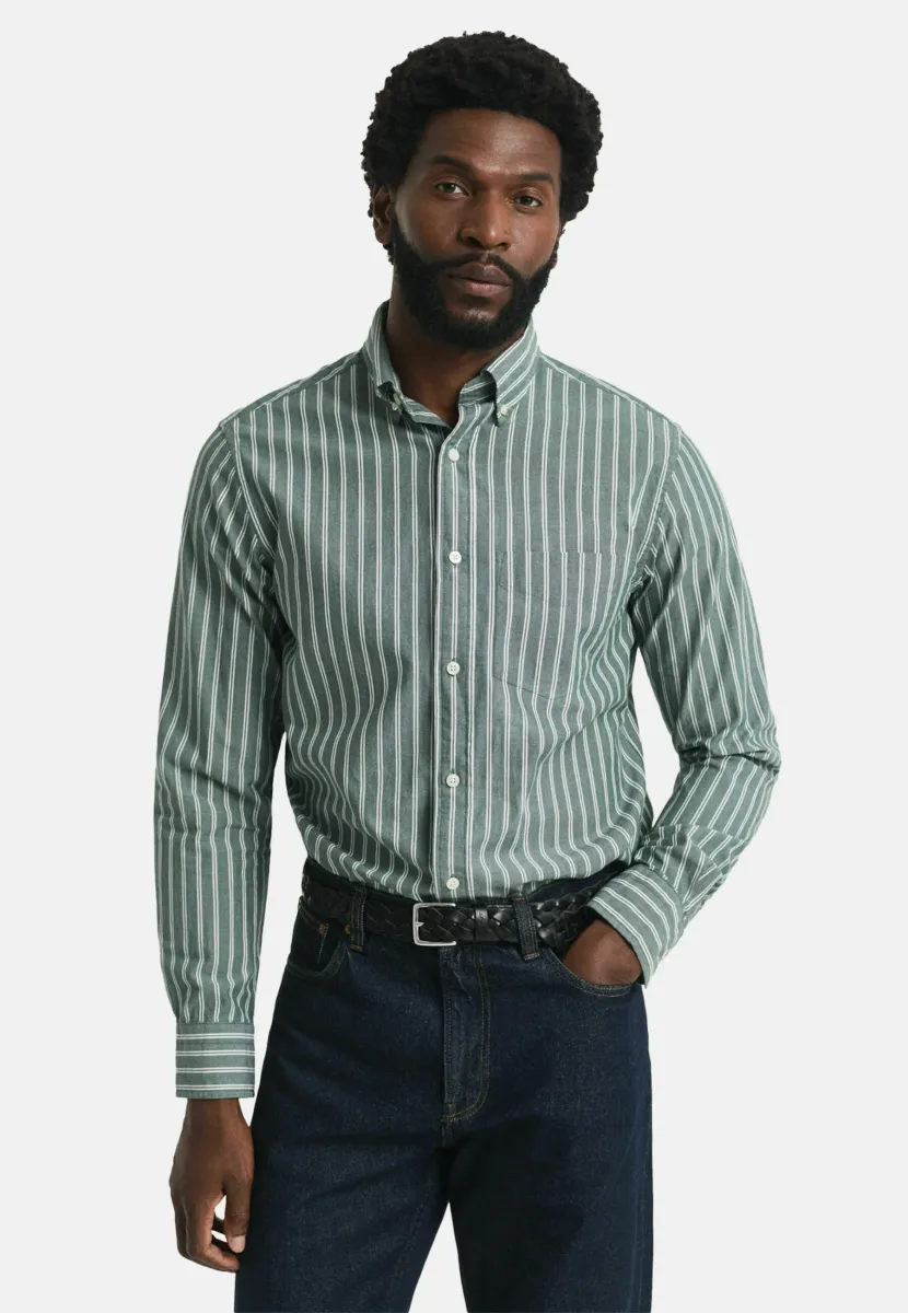 ARCHIVE STRIPE SHIRT - Hemd - forest green
