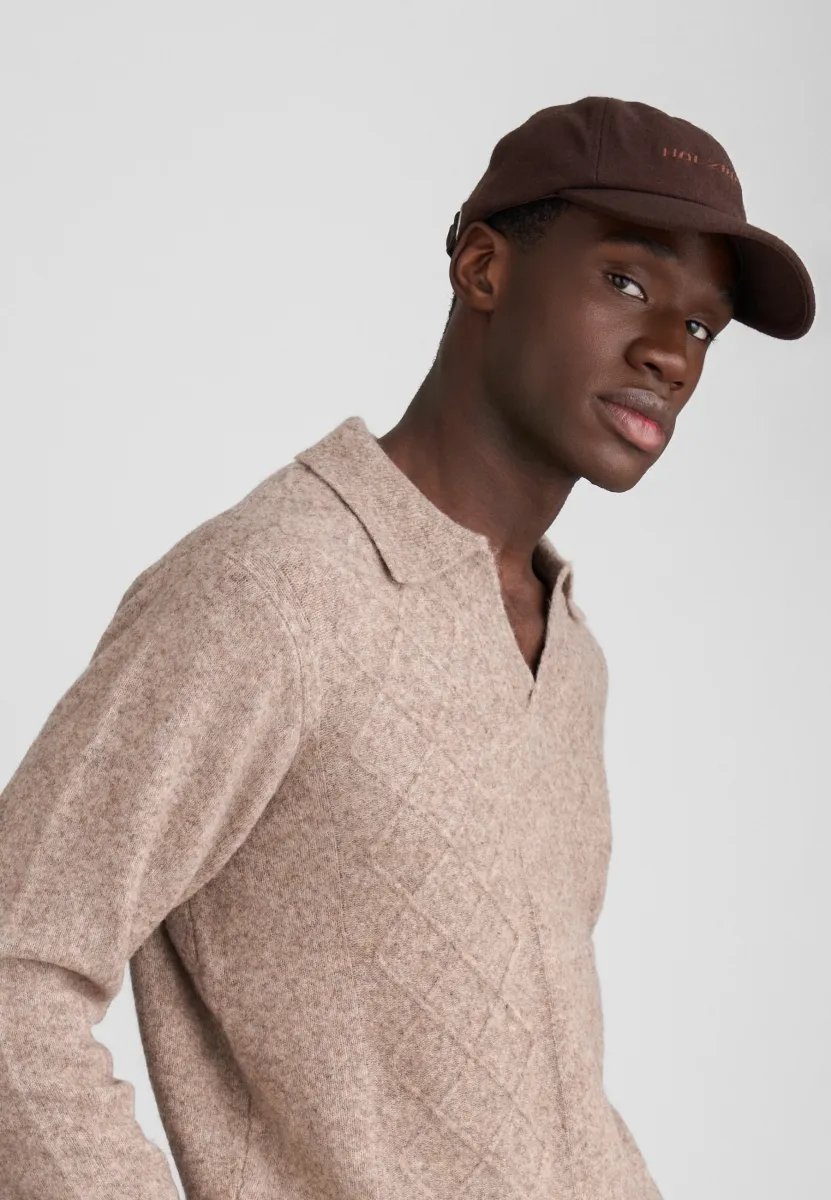 ARGYLE - Strickpullover - taupe