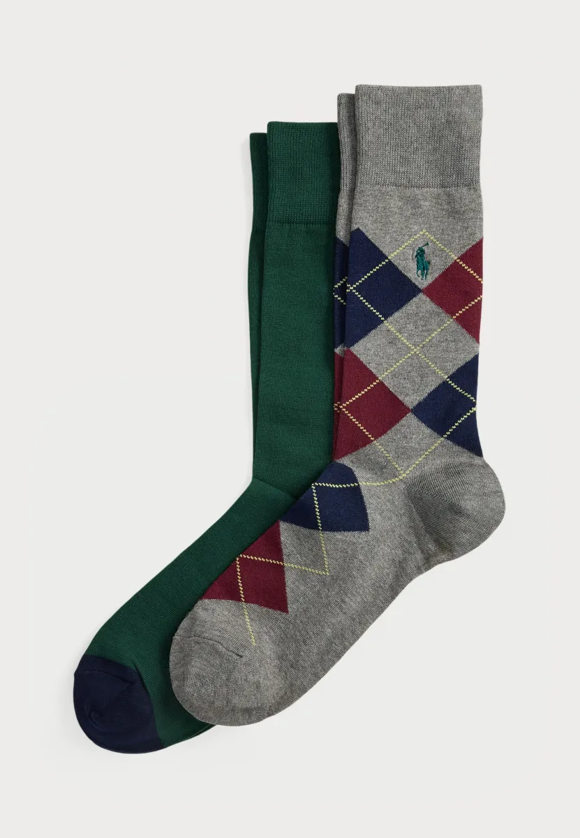 ARGYLE TROUSER SOCK 2-PACK - Socken - grey h/hunter