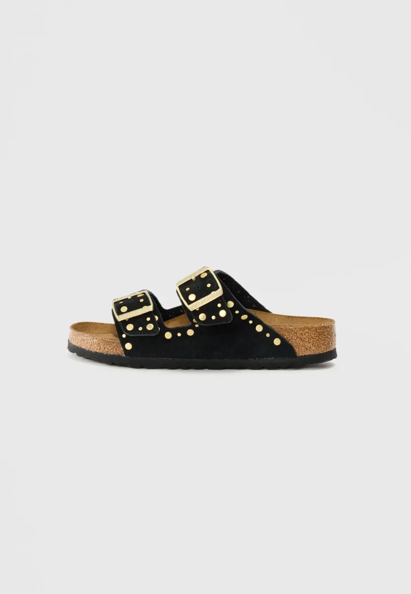 ARIZONA RIVET LEVE BLACKN - REGULAR - Pantolette flach - schwarz