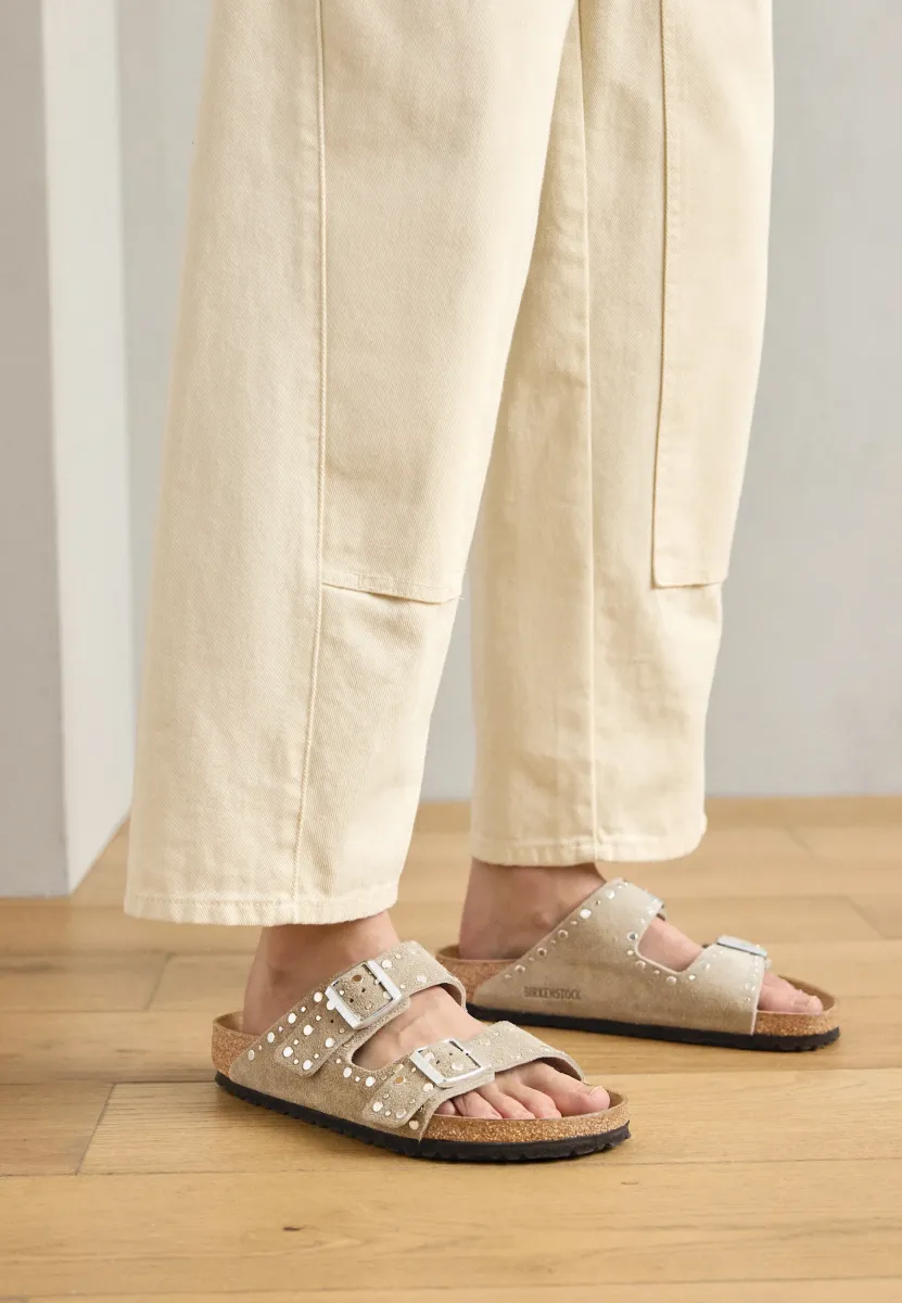 ARIZONA RIVET LEVE NARROW - Riemensandalette - taupe