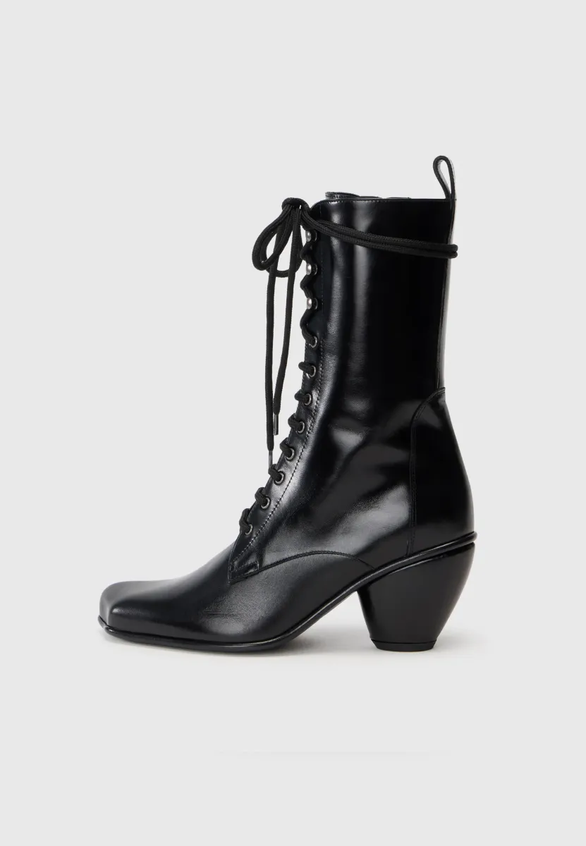 ARMY - High Heel Stiefel - black