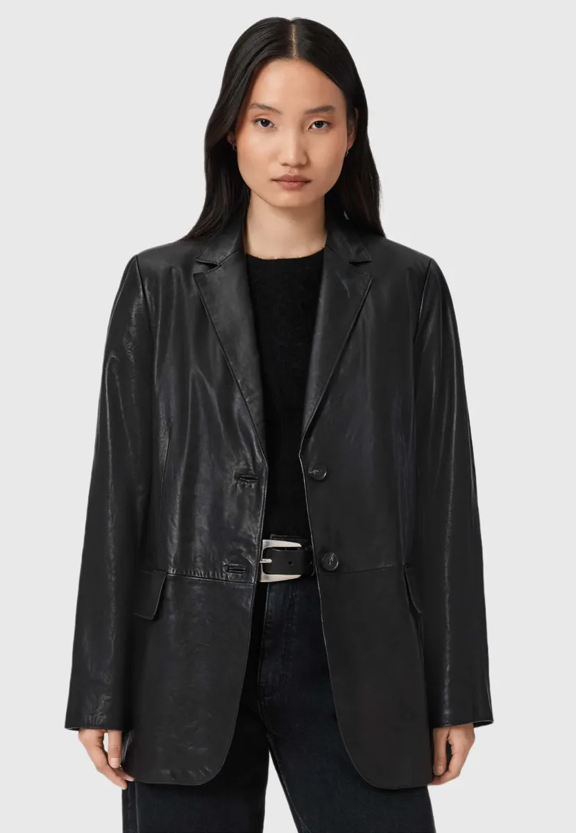 ARNA - Lederjacke - black