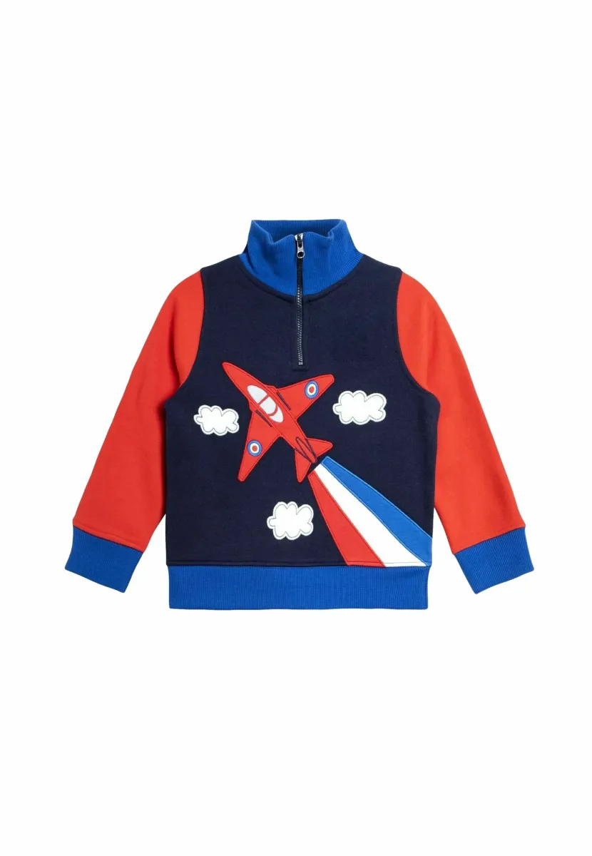 ARROWS APPLIQUÉ HALF ZIP  REGULAR FIT - Sweatshirt - navy
