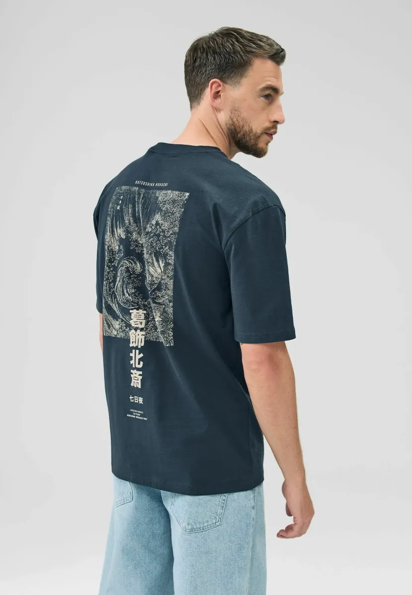 ARTIST LICENCE - T-Shirt print - black hokusai