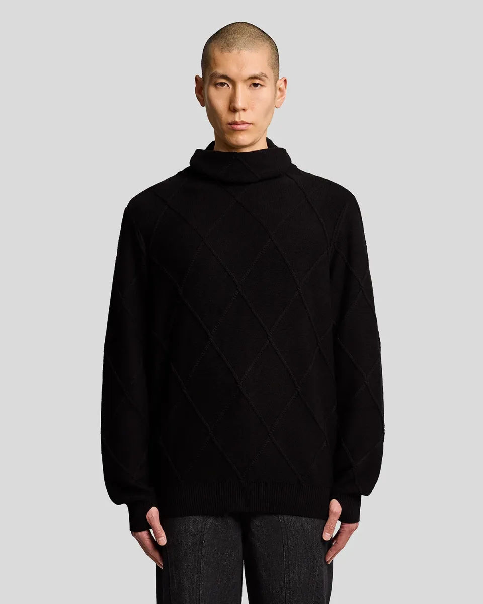 ARUN ROSE KNITTED BALACLAVA - Strickpullover - jet black