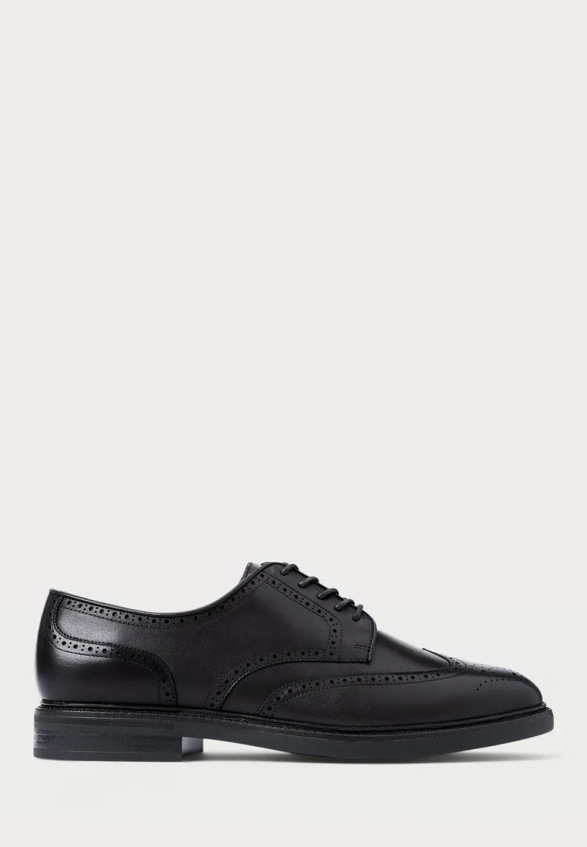 ASHER LEATHER WINGTIP SHOE - Business-Schnürer - black