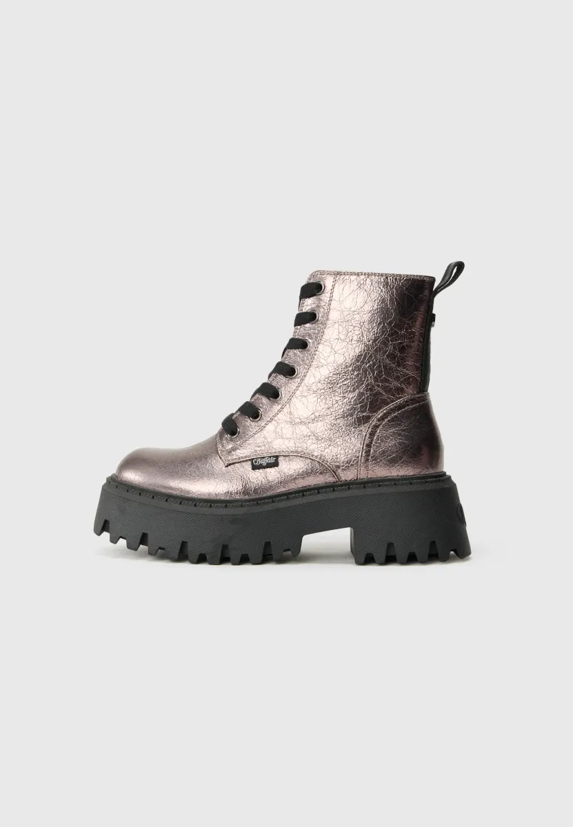 ASPEN - Schnürstiefelette - pewter metallic
