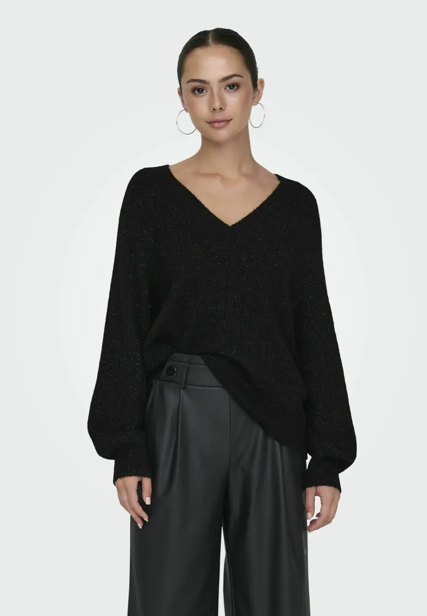 ASPEN - Strickpullover - black