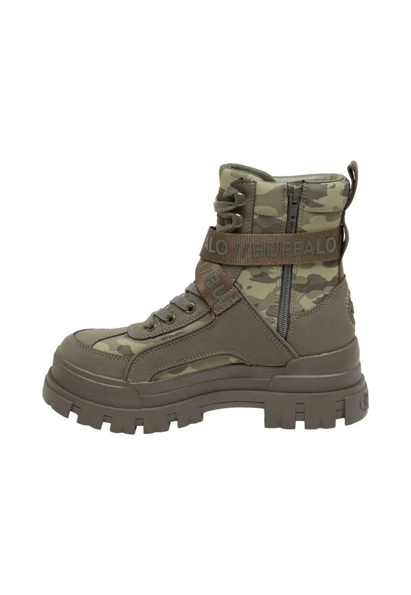 ASPHA COM  - Schnürstiefelette - khaki