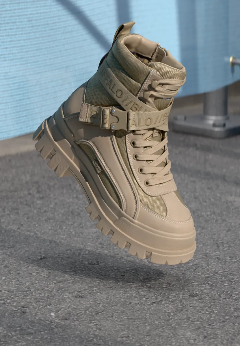 ASPHA  - Schnürstiefelette - beige