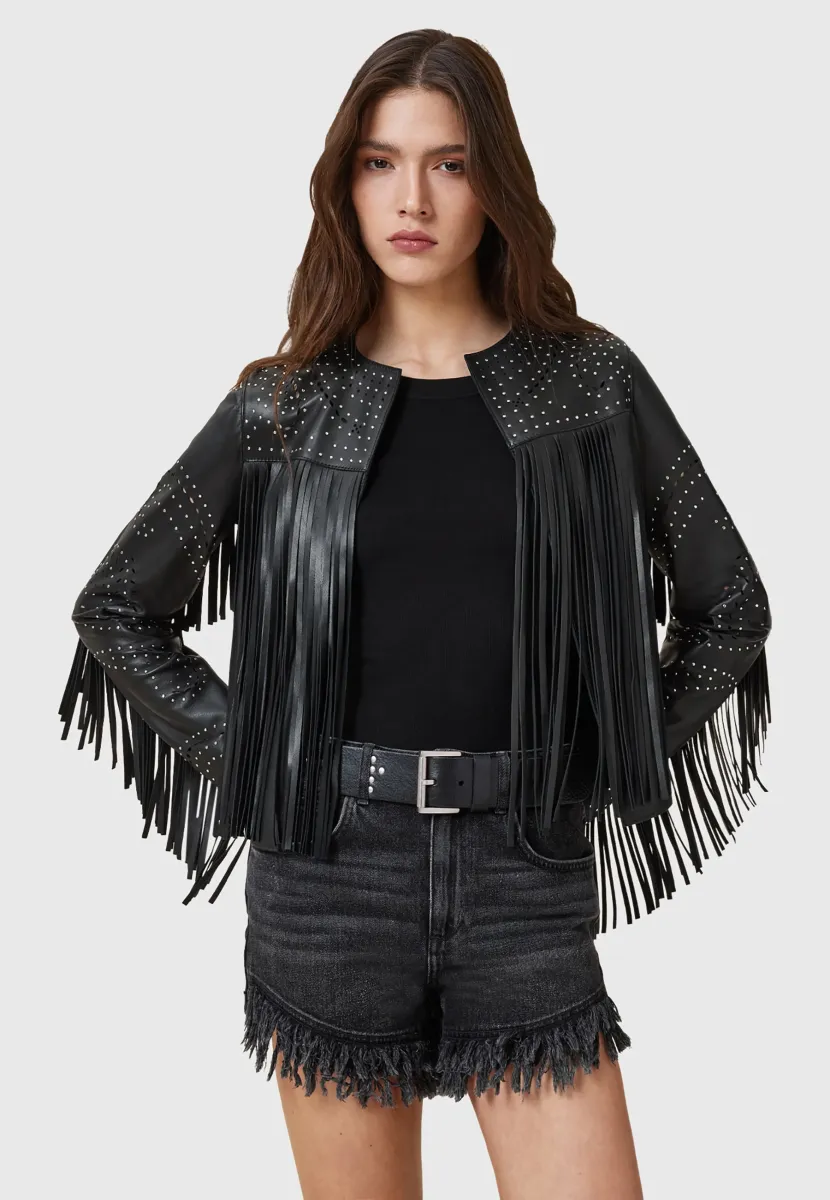 ASTA - Lederjacke - black
