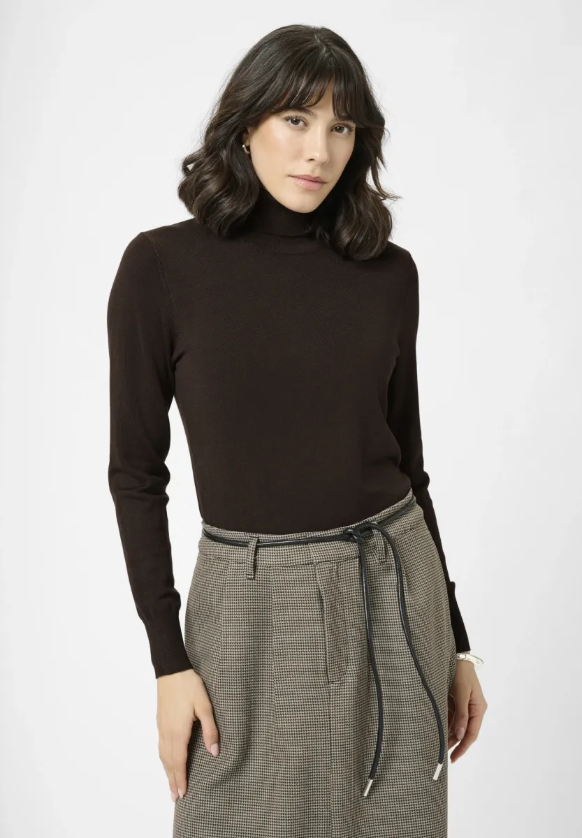 ASTRID ROLL NECK - Strickpullover - black coffee