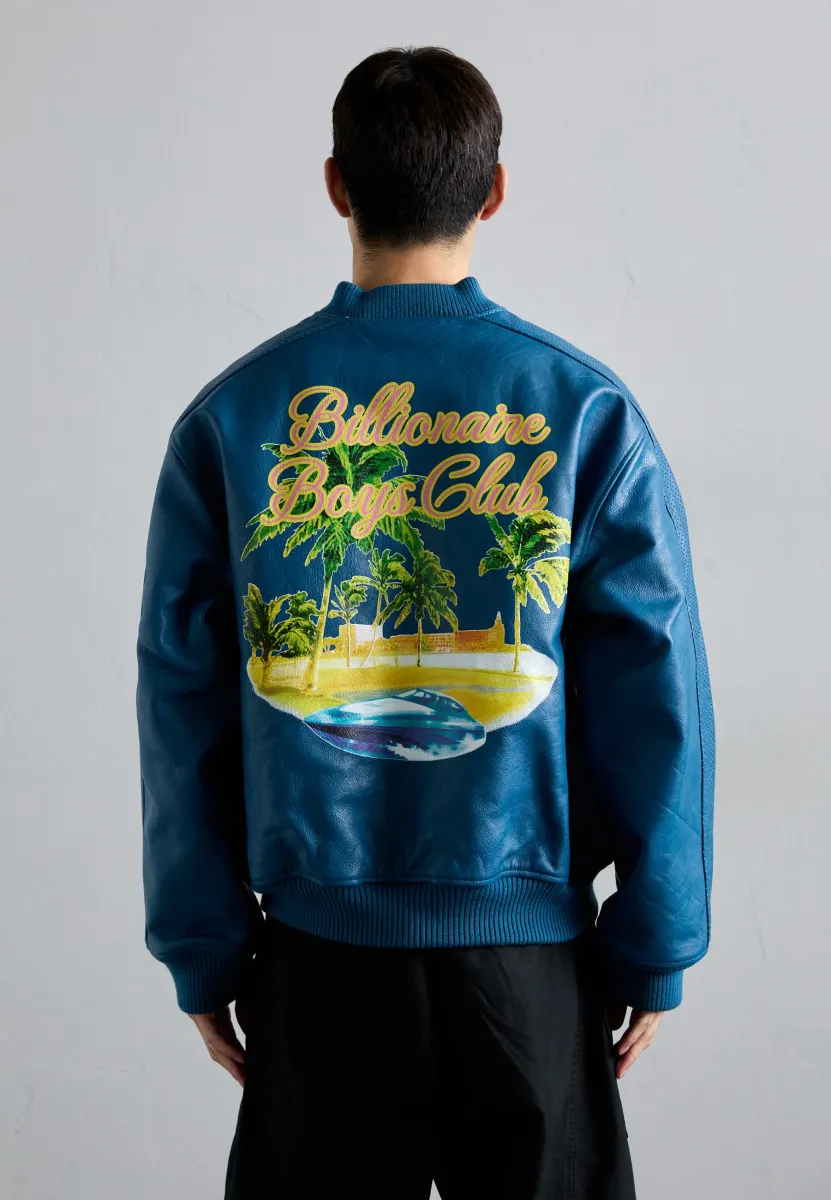 ASTRO JACKET - Lederjacke - teal