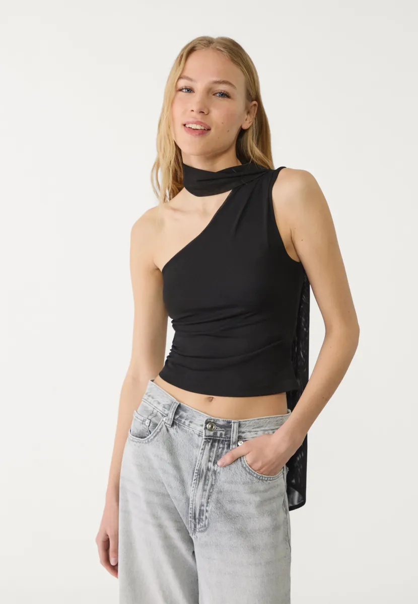 ASYMMETRIC - Bluse - black