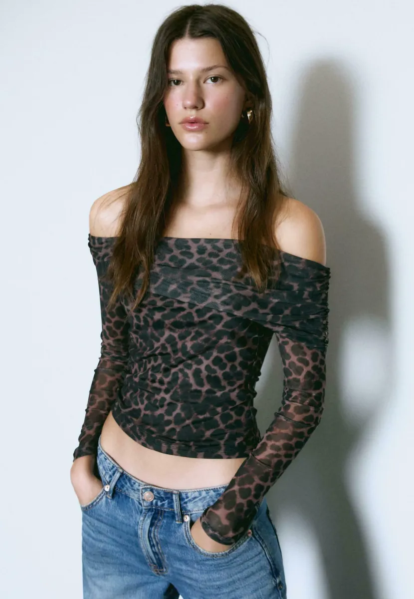 ASYMMETRIC  - Bluse - mottled brown