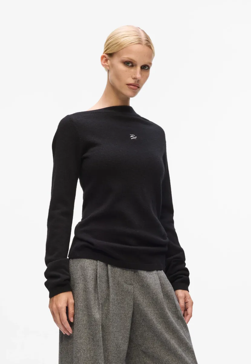 ASYMMETRIC - Strickpullover - black
