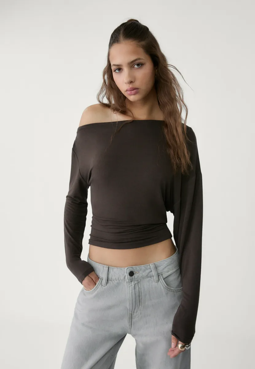 ASYMMETRICAL  - Langarmshirt - dark brown