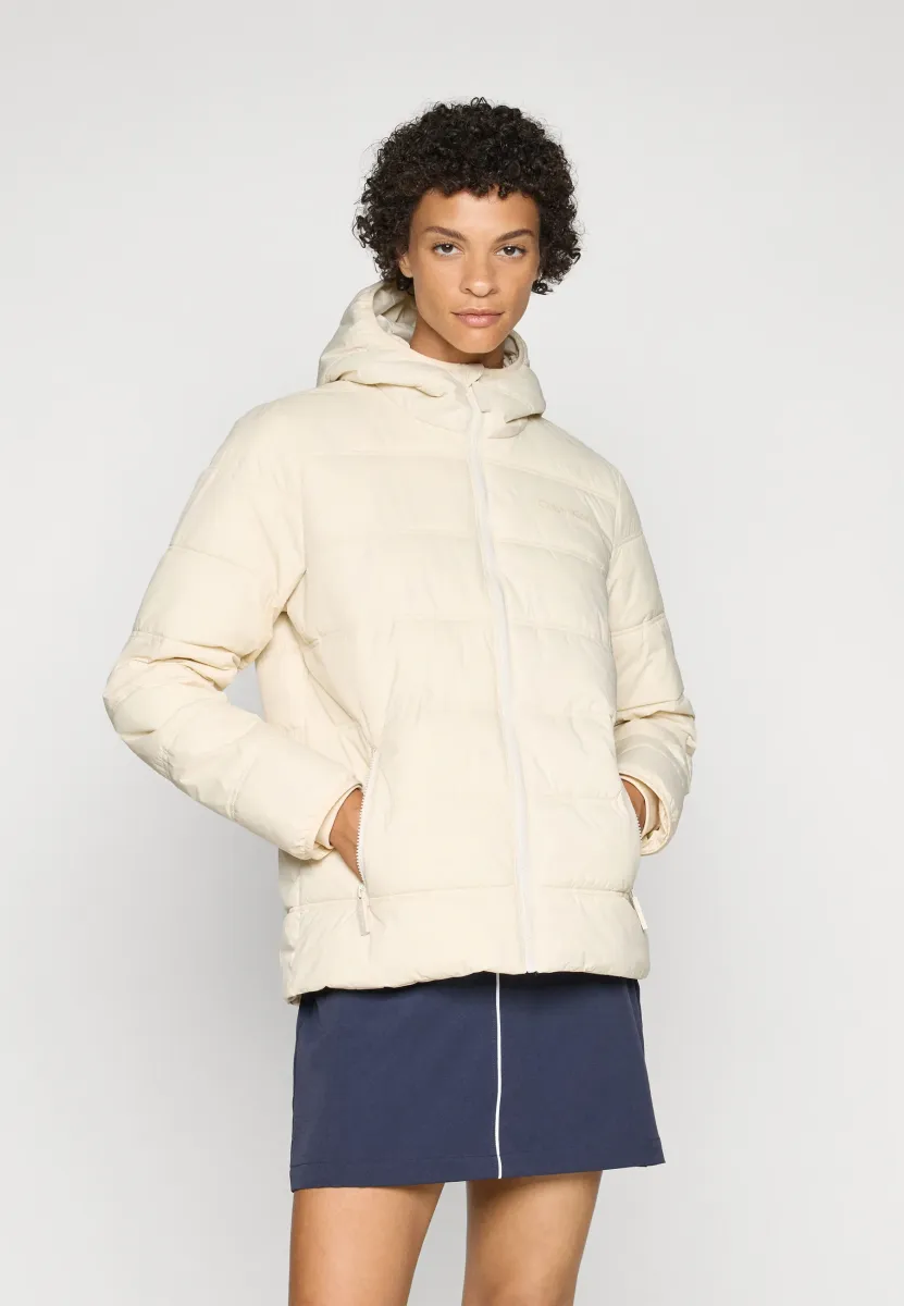 ATHENA HOODED PUFFER JACKET - Winterjacke - tapioca