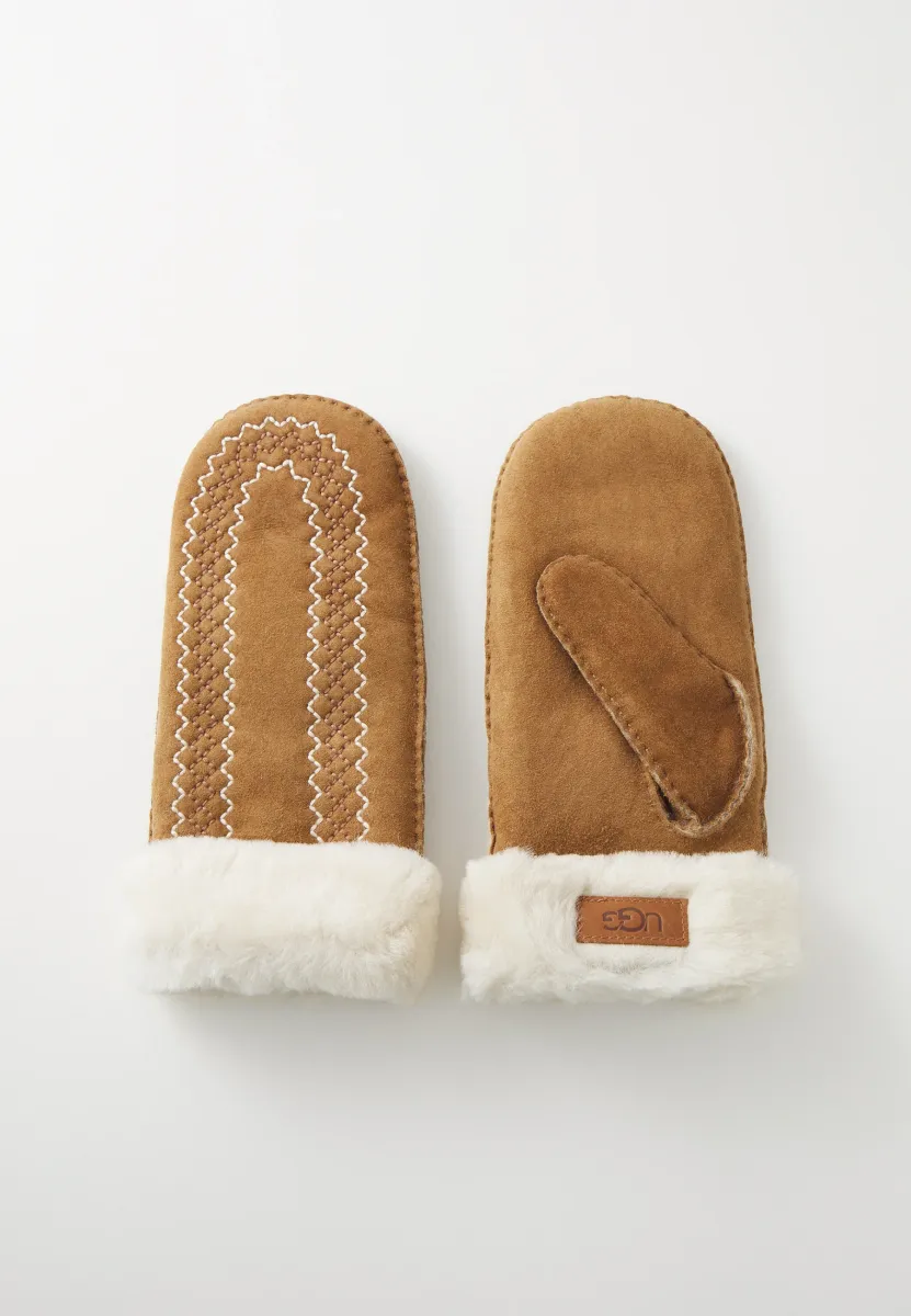 ATHERSON EMBROIDERED MITTEN - Fäustling - chestnut
