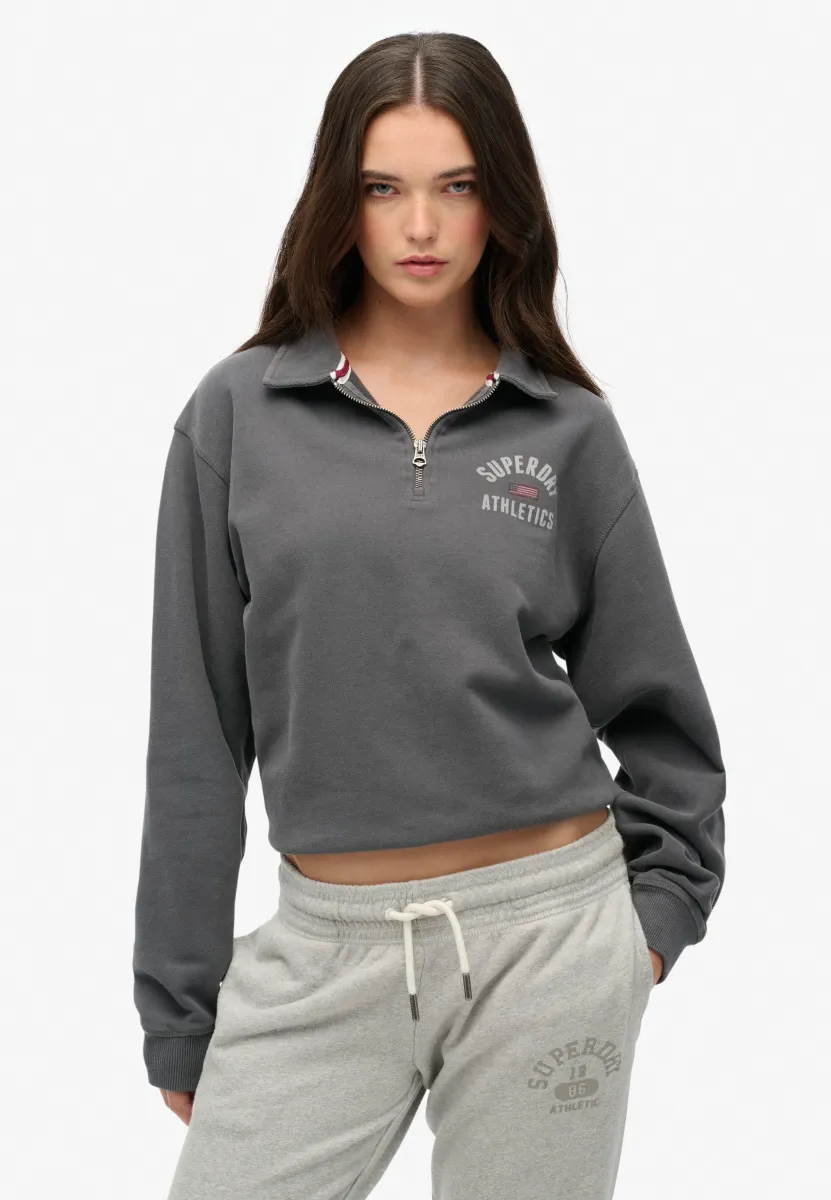 ATHLETIC COLLARED - Sweatshirt - charcoal