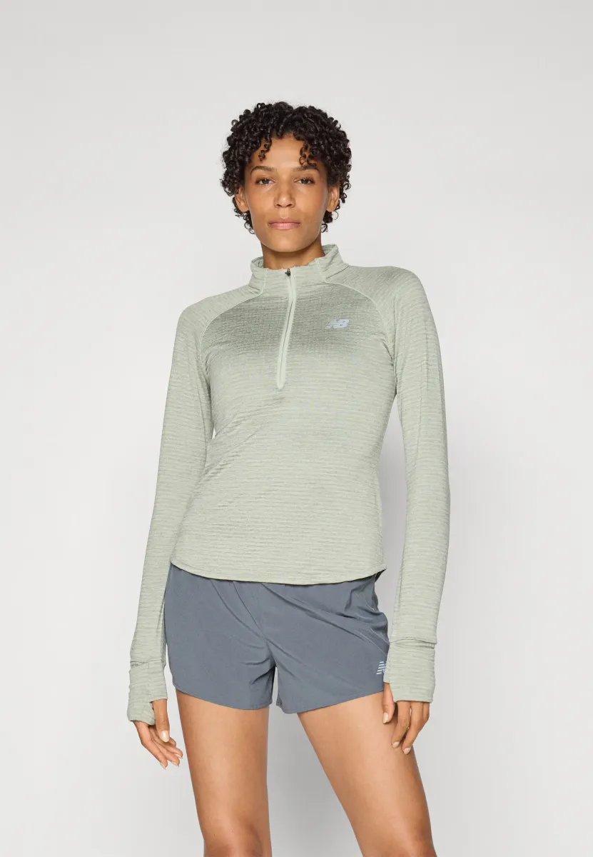 ATHLETICS GRID 1/2 ZIP - Langarmshirt - garter snake heather