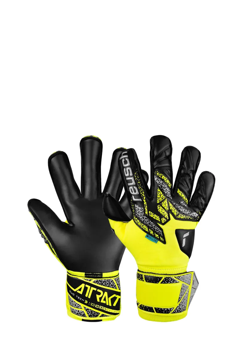 ATTRAKT DUO EVOLUTION - Torwarthandschuh - safe yell silver black