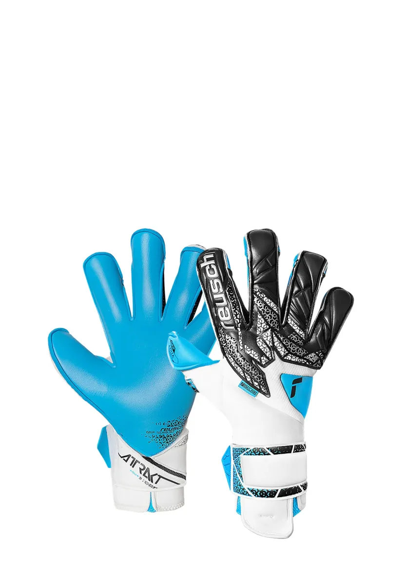 ATTRAKT EVOLUTION - Torwarthandschuh - white black aqua blue