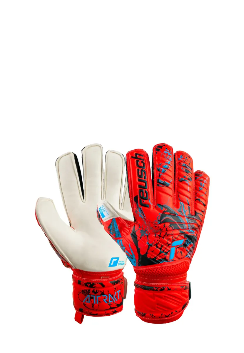 ATTRAKT GRIP - Torwarthandschuh - bright red/future blue