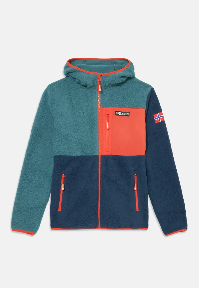 AURLANDSFJORD UNISEX - Fleecejacke - stormy blue/mystic blue/flame orange