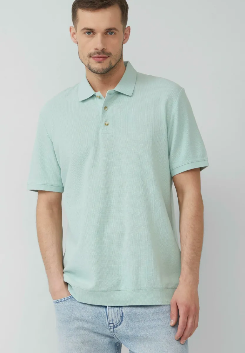 AUS WAFFEL - Poloshirt - türkis