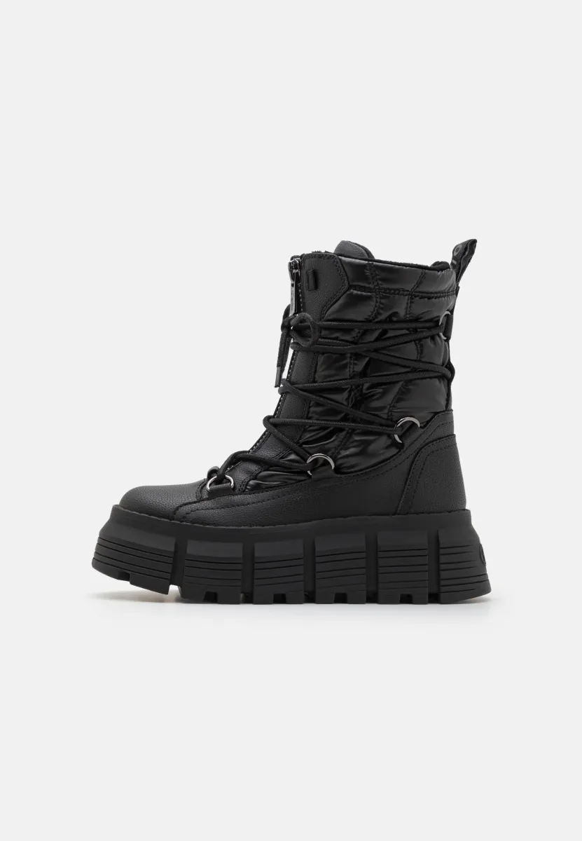 AVA PUFFER HIKE - Schnürstiefelette - black