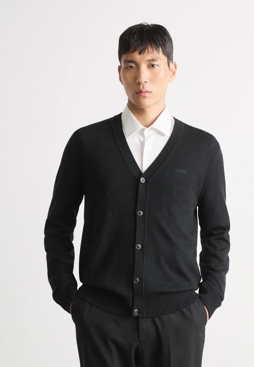 AVAC - Strickjacke - black