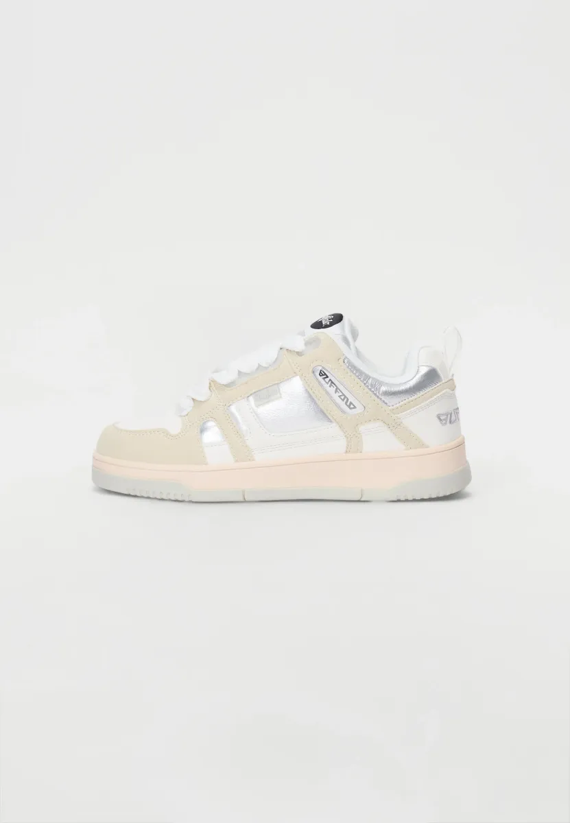 AZALIA - Sneaker low - cream/white/silver-coloured